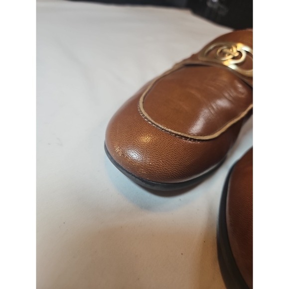 Disney X Aldo Mens Leather Loafer Cognac Brown Mickey D100loafer Men's size 10 - Picture 6 of 12